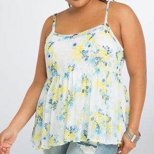 🌼 Floral Chiffon Babydoll Tank ☀️
